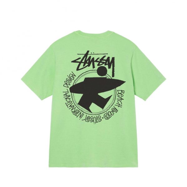 Stussy Beach Roots Pigment Dyed Tee green