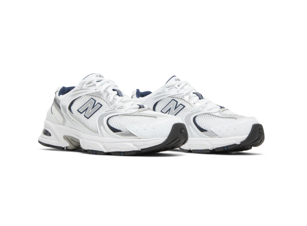 New Balance 530 White Silver Navy - Image 5