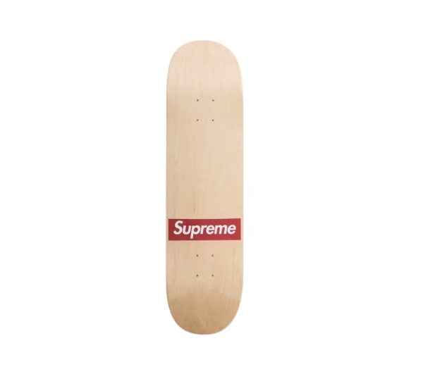 Supreme Routed Box Logo Skateboard Deck Natural