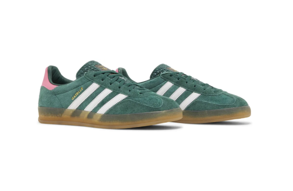 Adidas Gazelle Indoor Collegiate Green Lucid Pink - Image 3