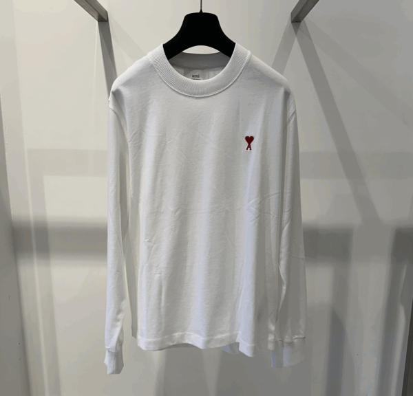 AMI Paris Long Sleves Ami De Coeur Tee