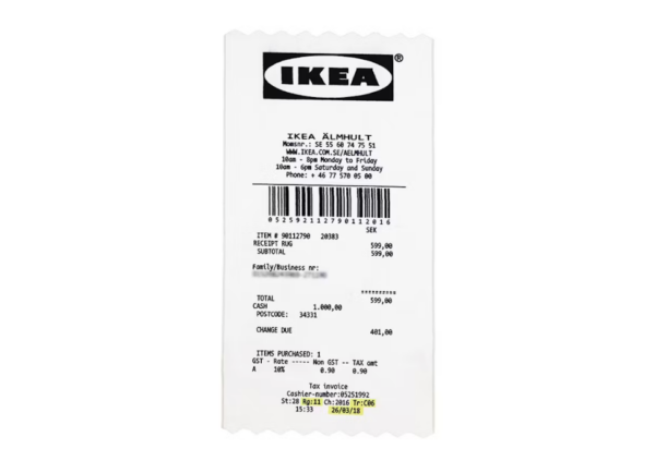 Virgil Abloh x IKEA MARKERAD "RECEIPT"