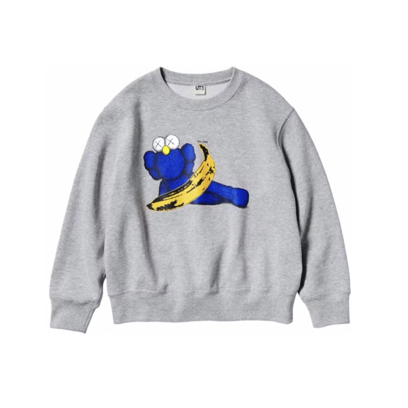 KAWS x Uniqlo Warhol Graphic  Sweatshirt Grey Blue