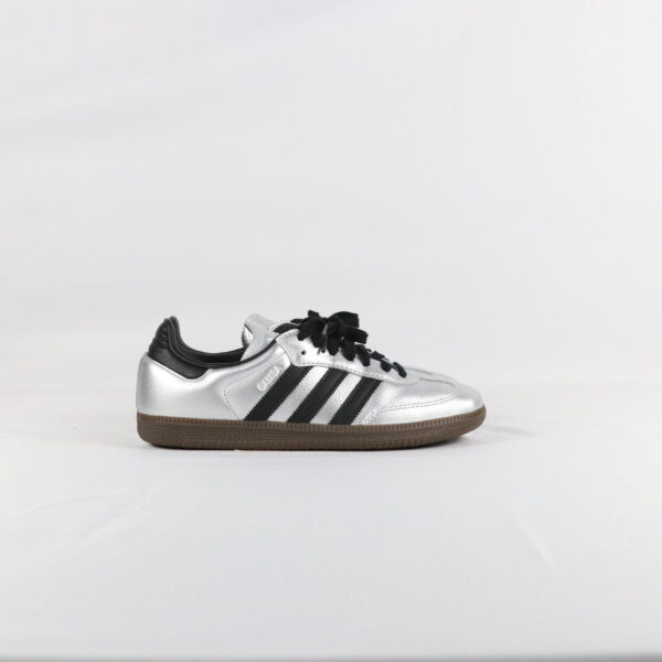 Adidas Samba OG Silver Metallic Black Gum - 40 2/3